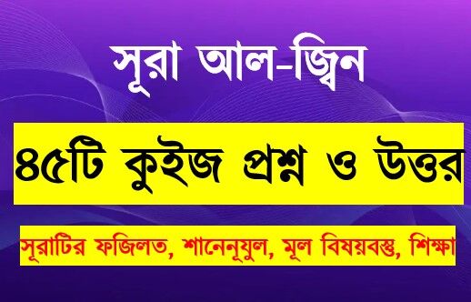 You are currently viewing সূরা জিন সম্পর্কে ৪৫টি কুইজ প্রশ্ন সহ বিস্তারিত